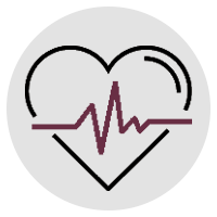 Heartbeat in heart icon